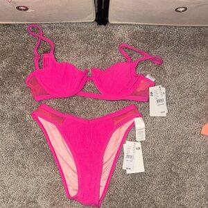 Cupshe Vibrant Pink Bikini Set